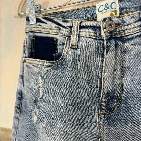 C&C CALIFORNIA Acid Washed Straight Leg Ankle Jean Size 27 - Picture 7 of 11